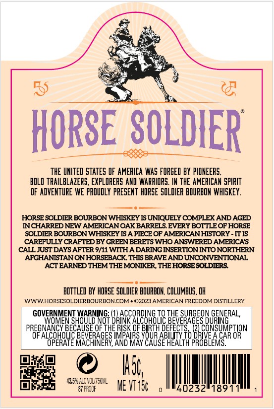 Horse Soldier label image 3