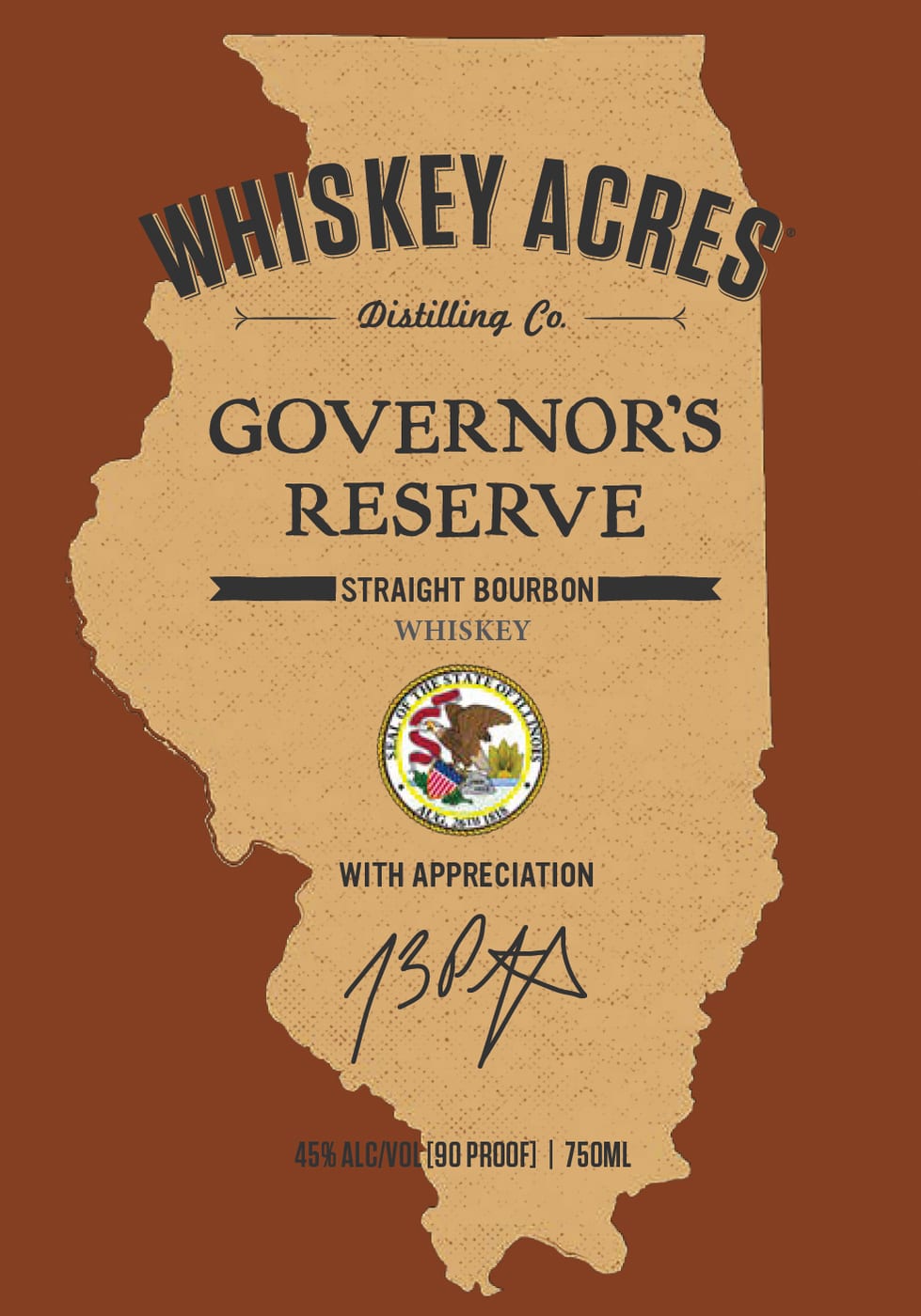 Whiskey Acres Distilling CO. label