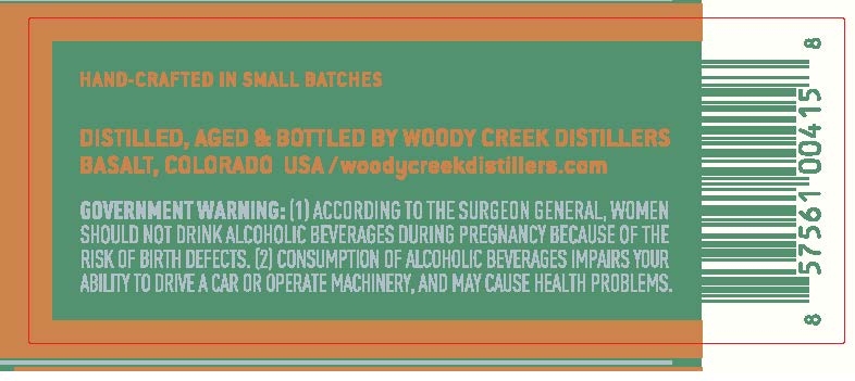 Woody Creek Distillers label image 2