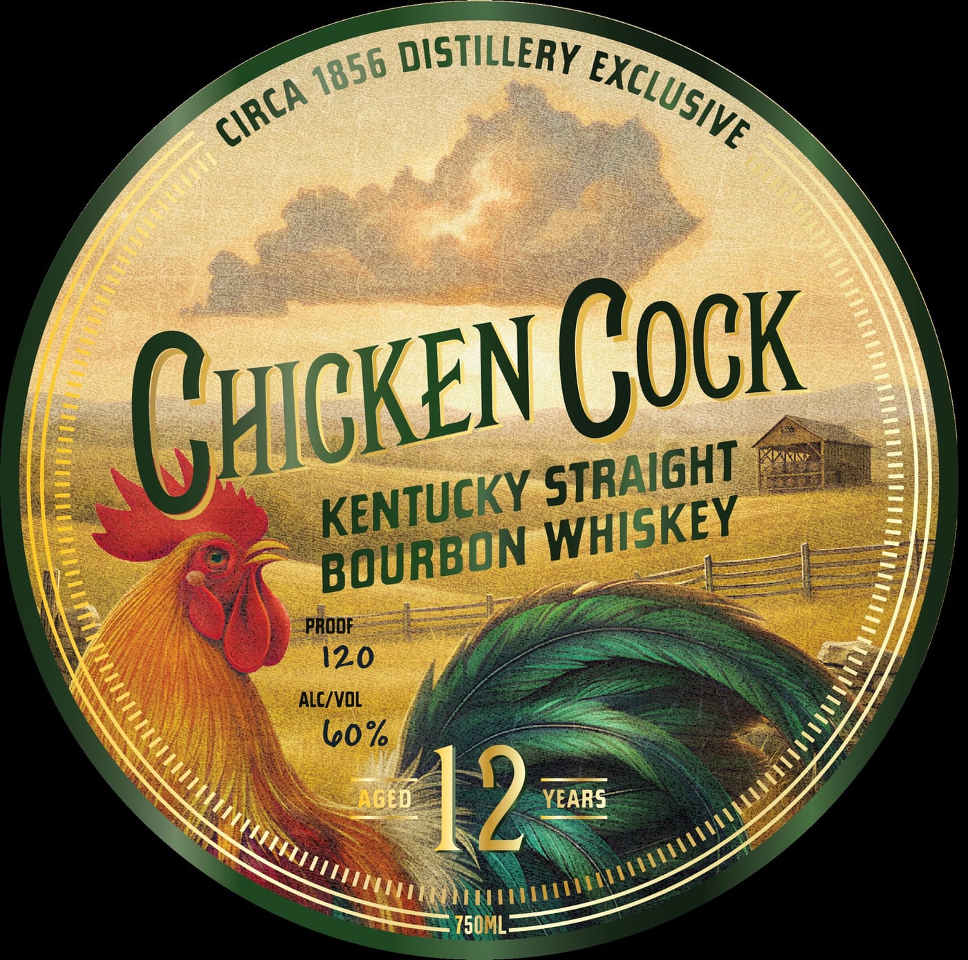 Chicken Cock label