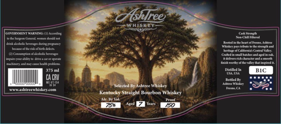 Ashtree Whiskey label