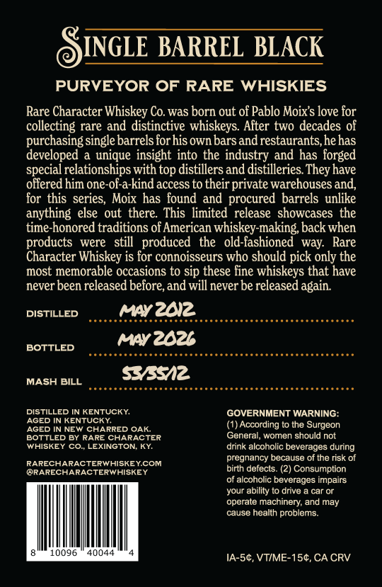 Rare Character Single Barrel Black label image 2