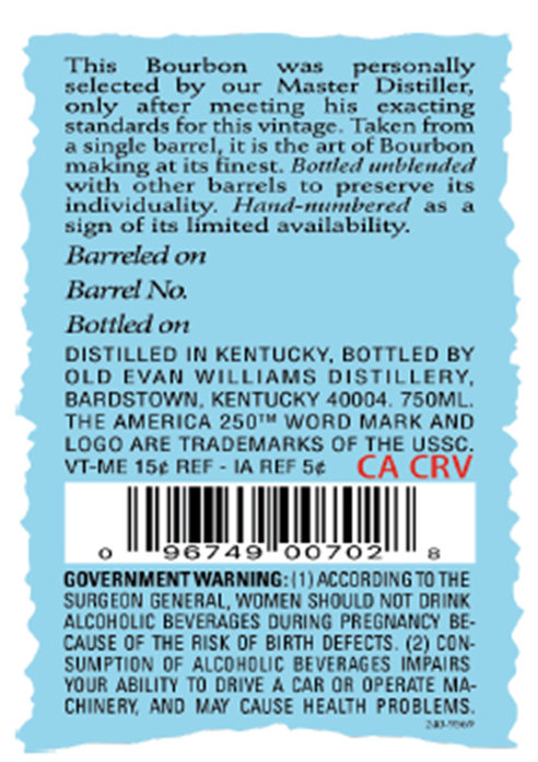 Evan Williams label image 2