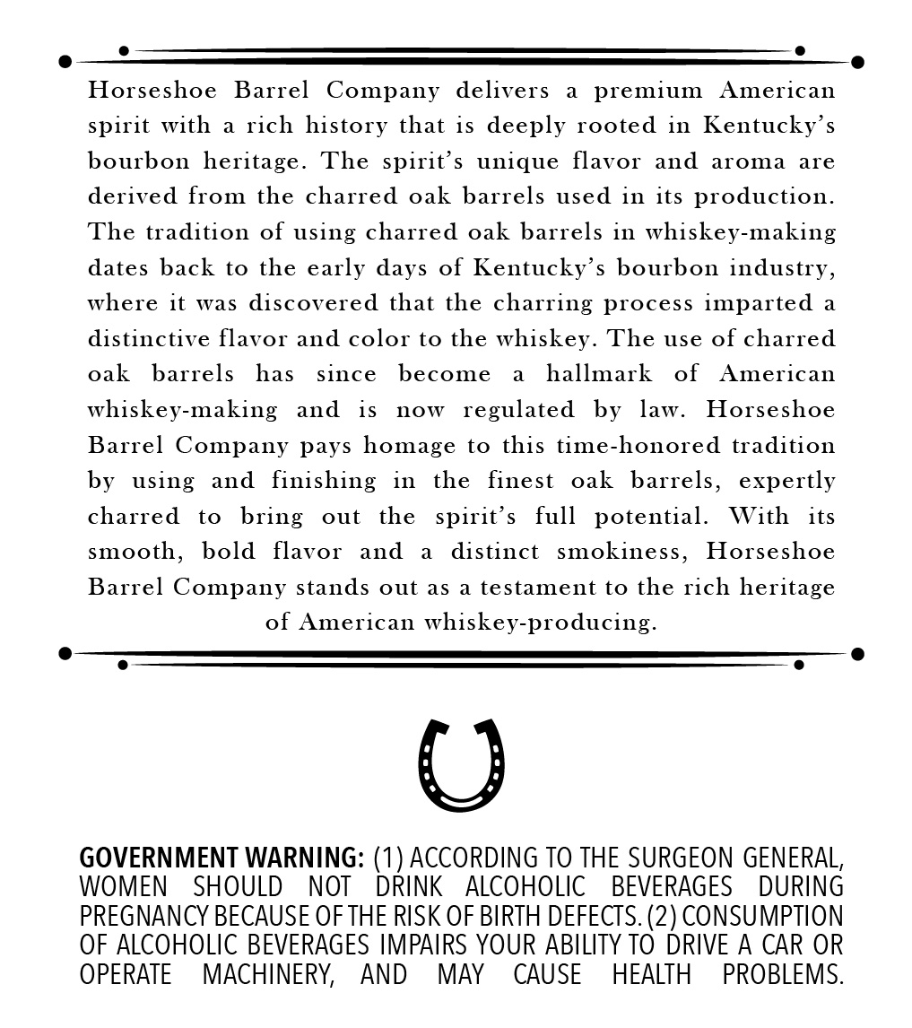 Horseshoe Barrel Company label image 2