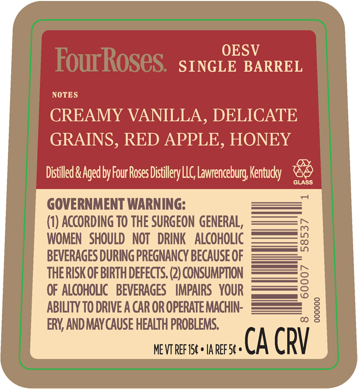 Four Roses Single Barrel label image 3