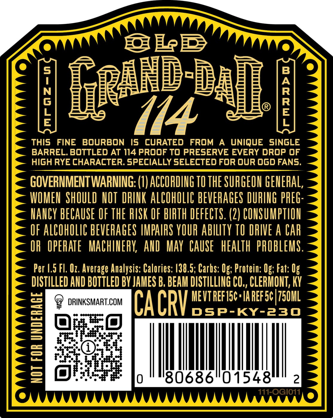 Old Grand-dad label image 2