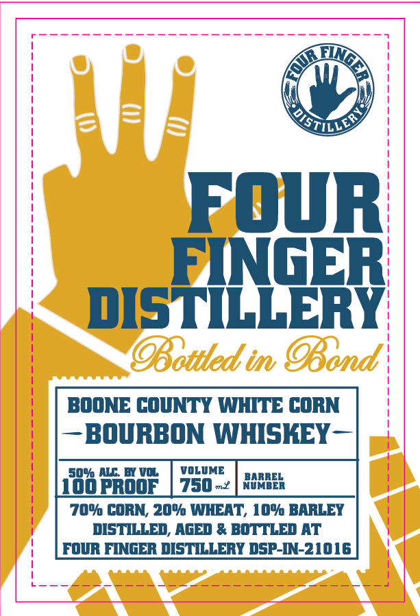 Four Finger Distillery label