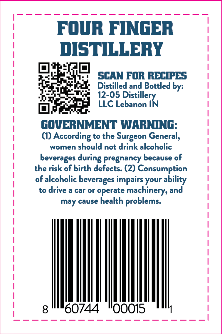 Four Finger Distillery Boone County White Corn Bourbon label image 2
