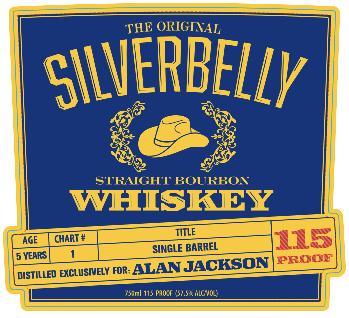 Silverbelly Whiskey label