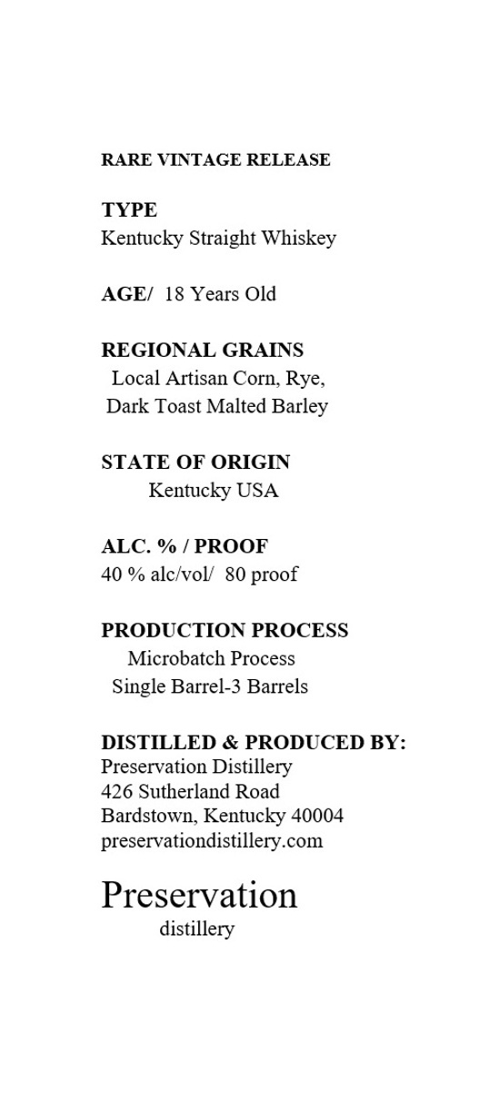 Preservation label