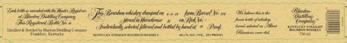Blanton's label