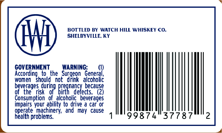 Watch Hill Whiskey CO. Proper Series - Kentucky Straight Bourbon Whiskey label image 2