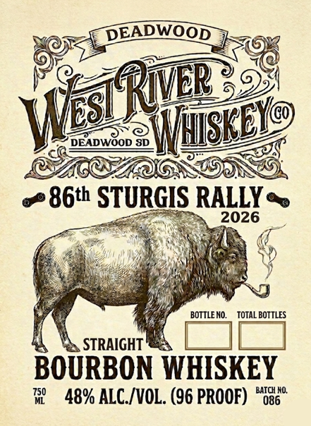 West River Whiskey label