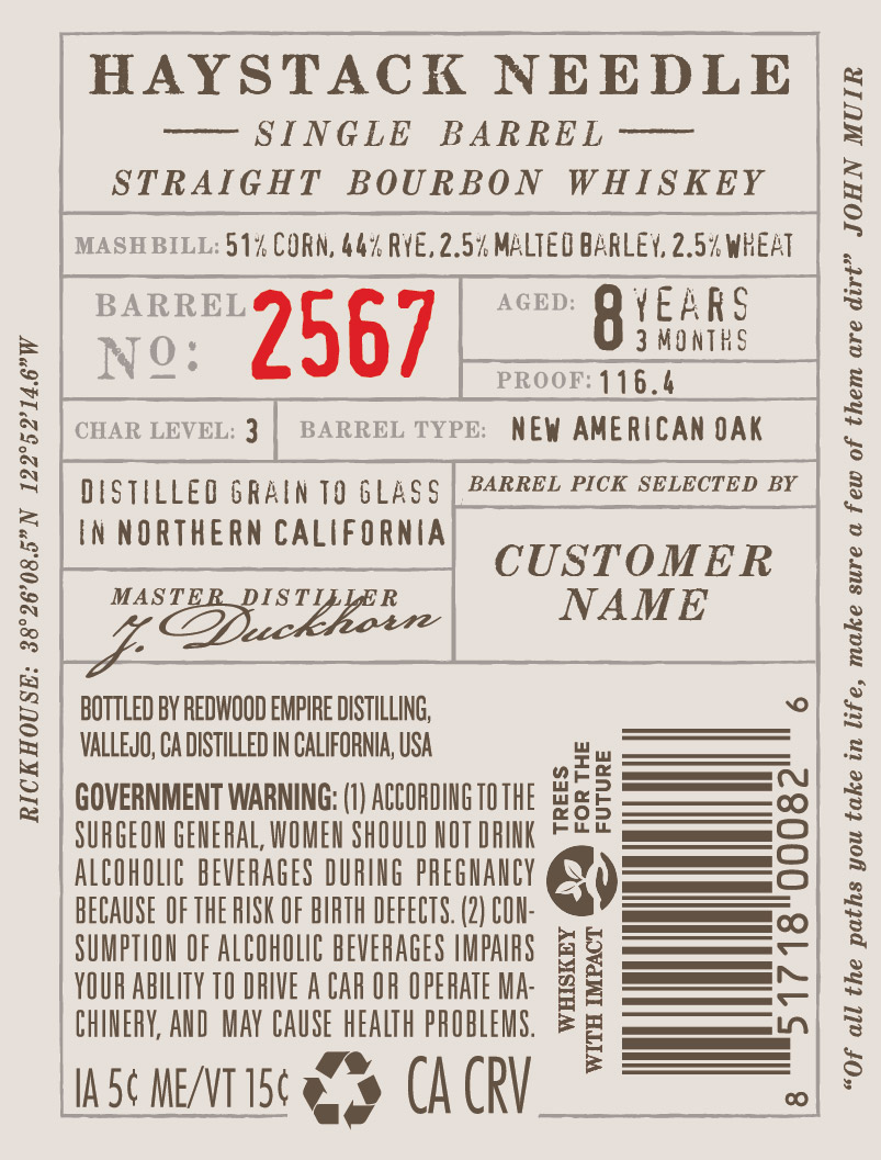 Redwood Empire Haystack Needle label image 2