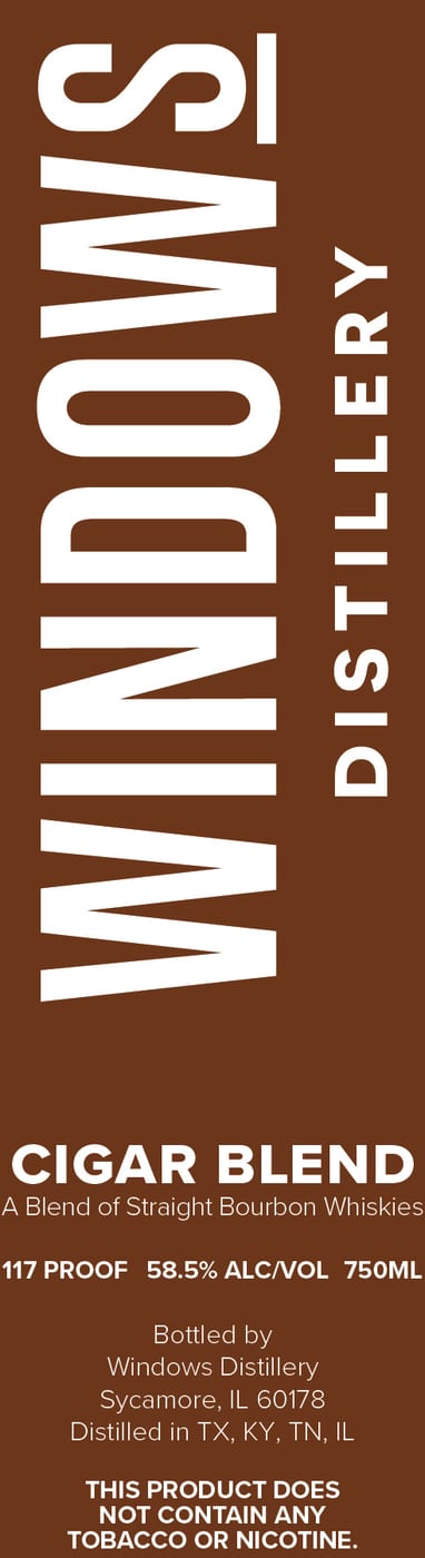 Windows Distillery Cigar Blend label