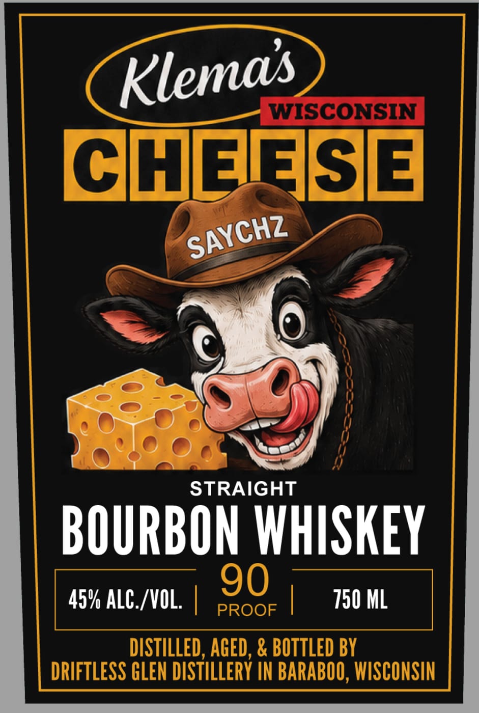 Klema's Wisconsin Cheese label