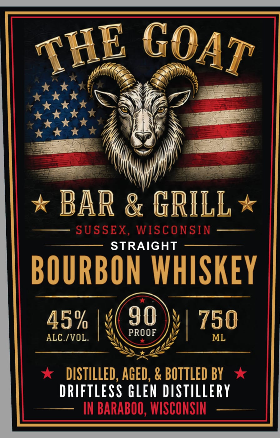 The Goat Bar & Grill label