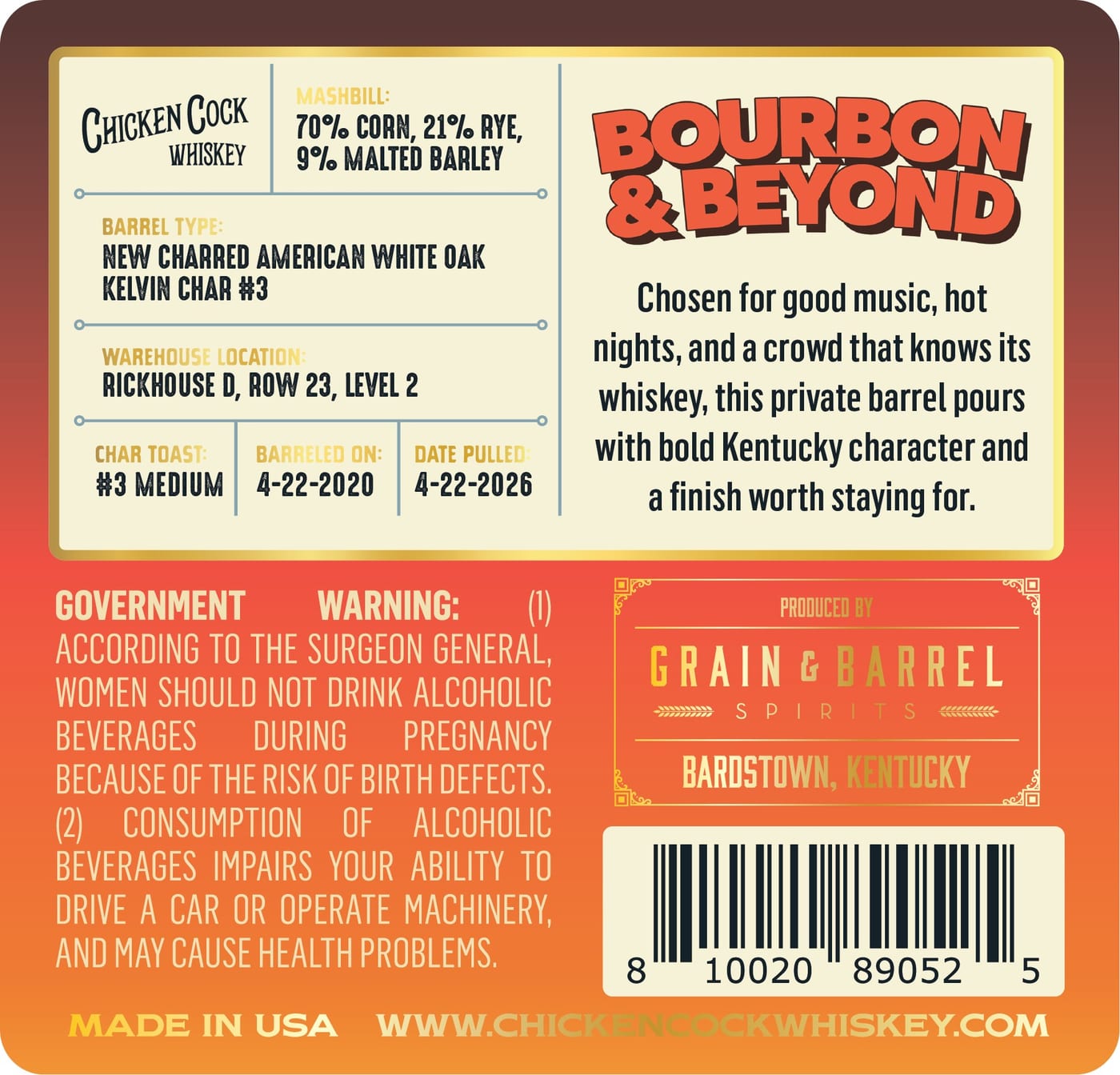 Chicken Cock label image 2
