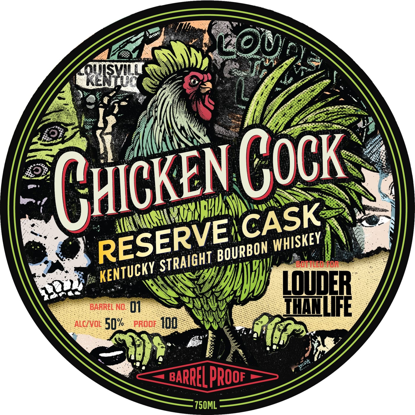 Chicken Cock label
