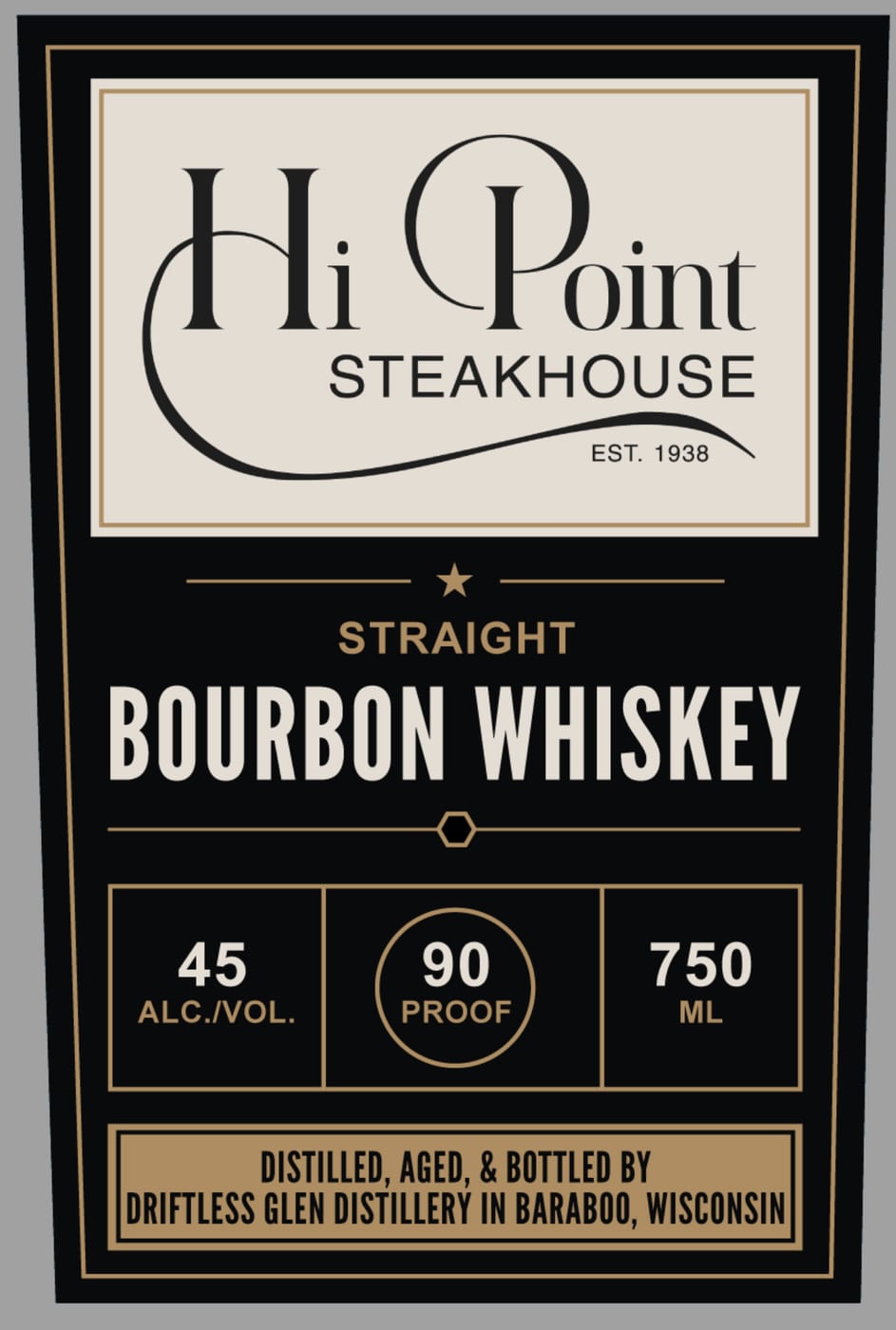 Hi Point Steakhouse label