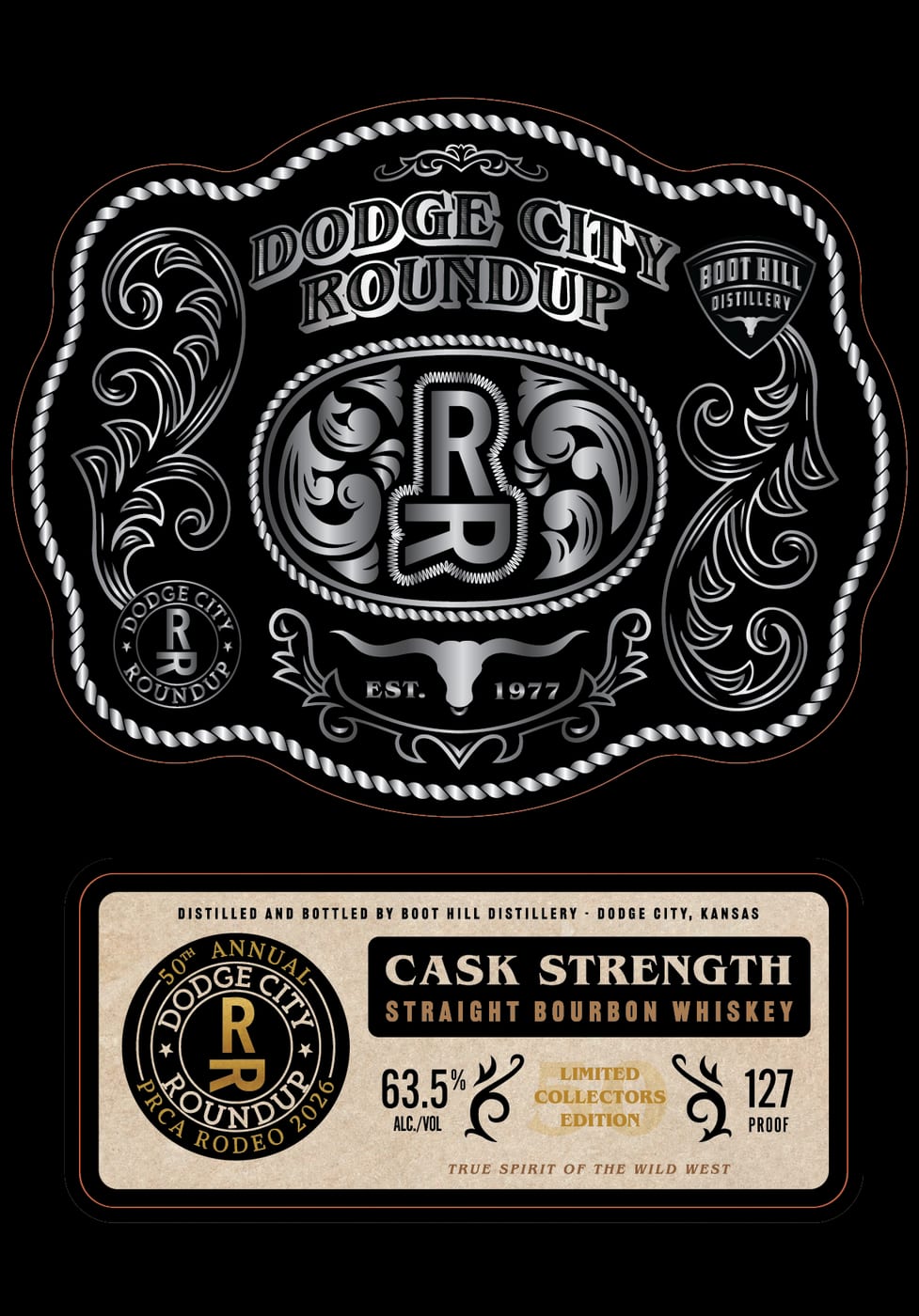 Boot Hill Distillery Rodeo Prca Rodeo 2026 label
