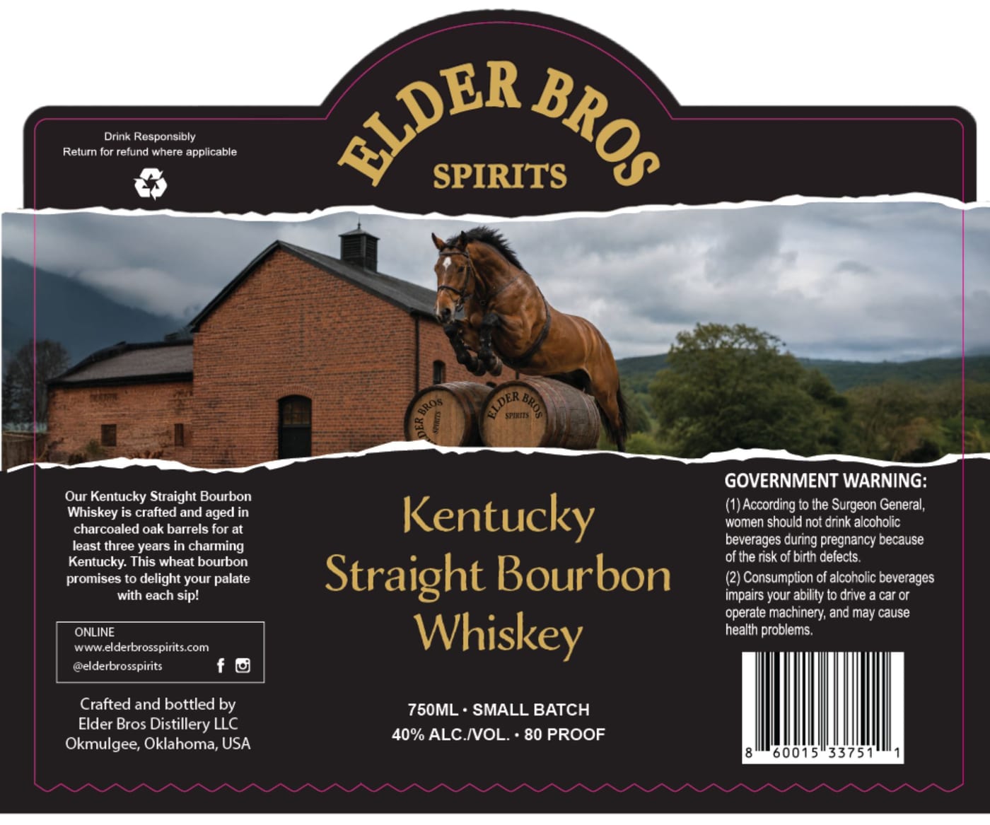 Elder Bros Spirits label