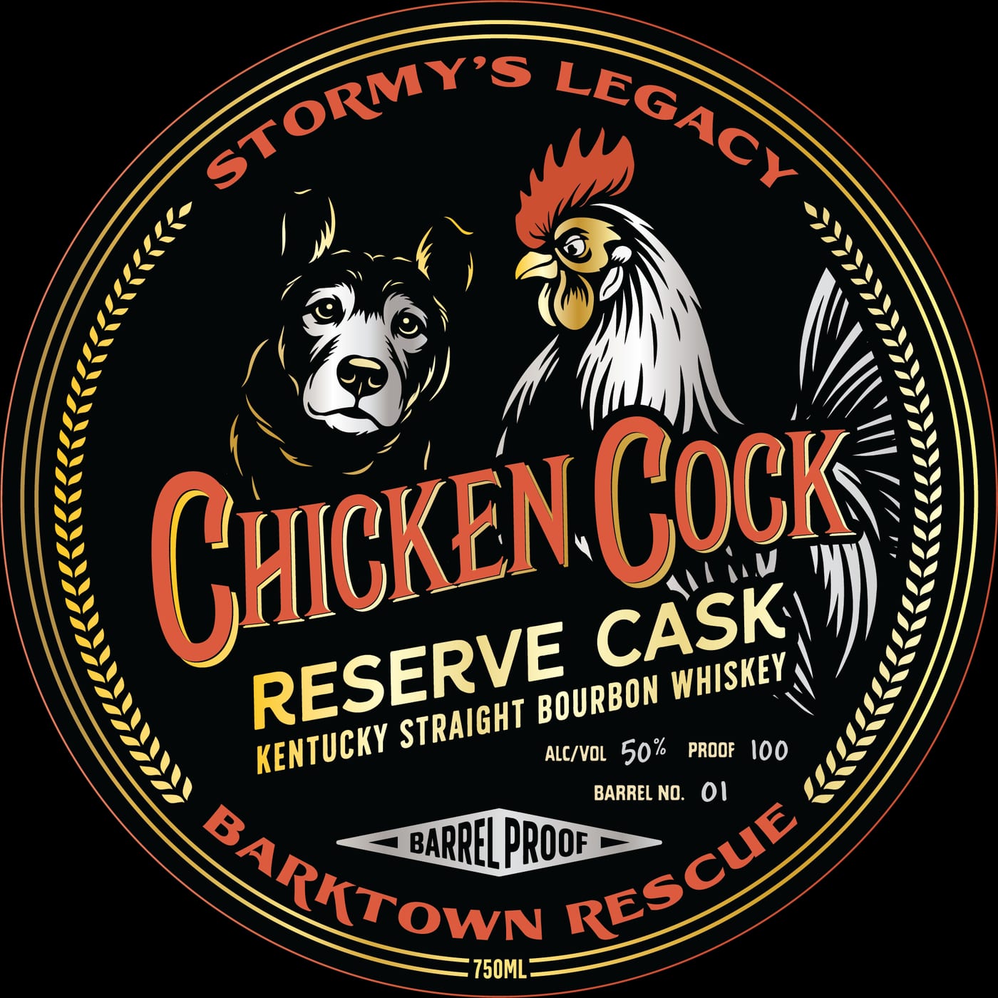 Chicken Cock label