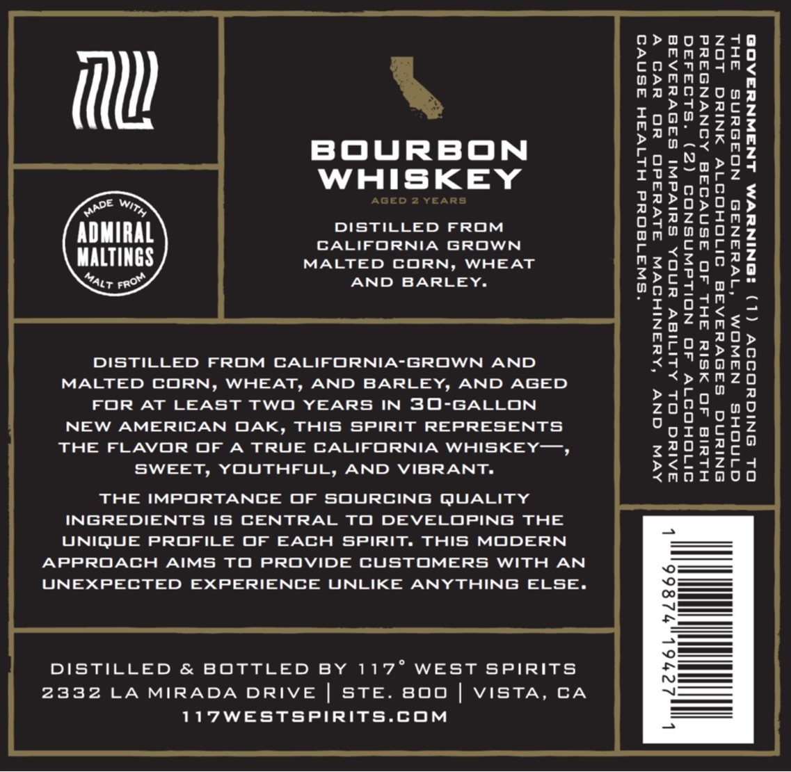 117 West Spirits label image 2