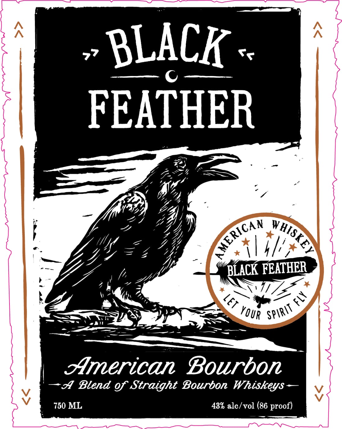 Black Feather Whiskey label