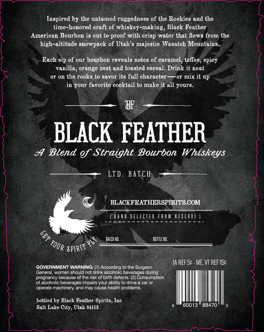 Black Feather Whiskey label image 2