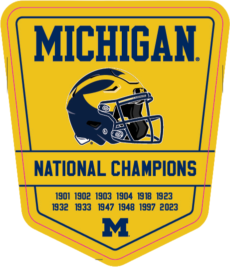 Woodson Michigan National Champions label image 3