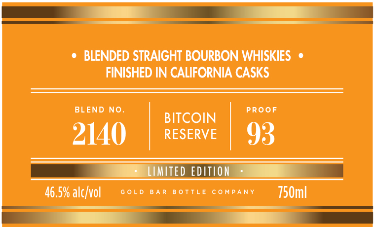 Gold Bar Bitcoin Reserve label image 2