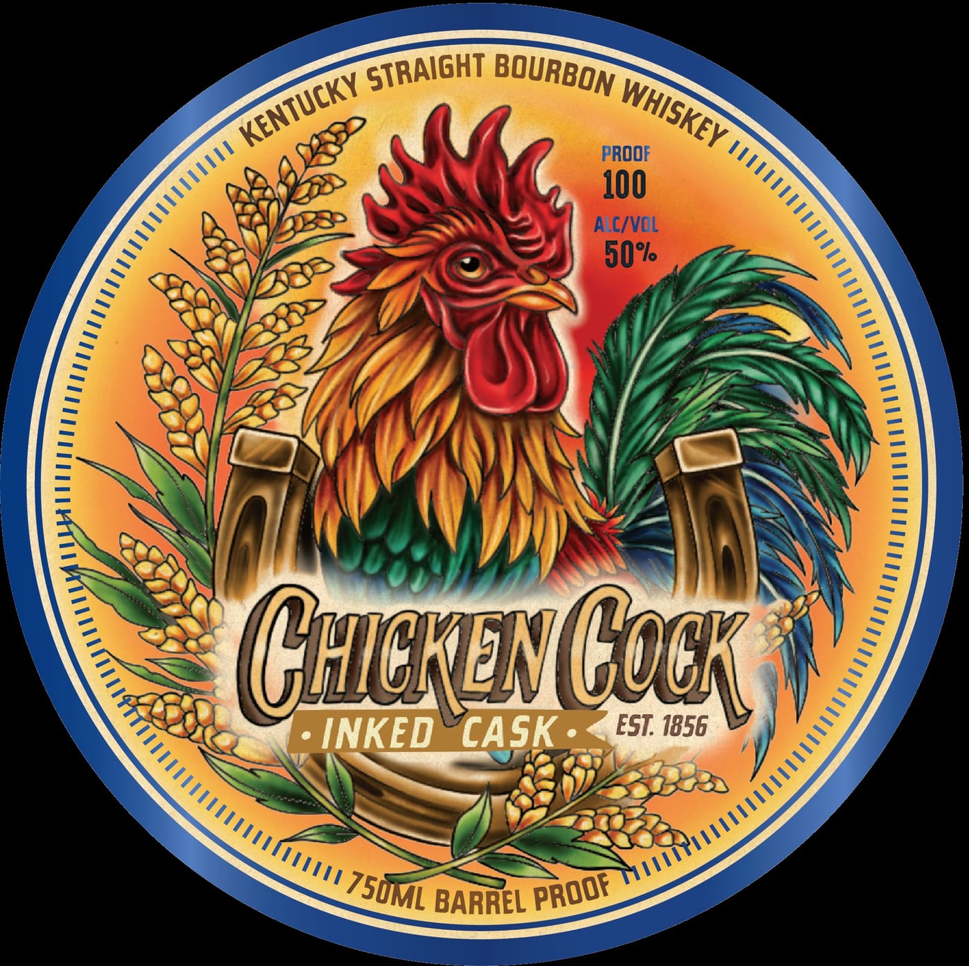 Chicken Cock label