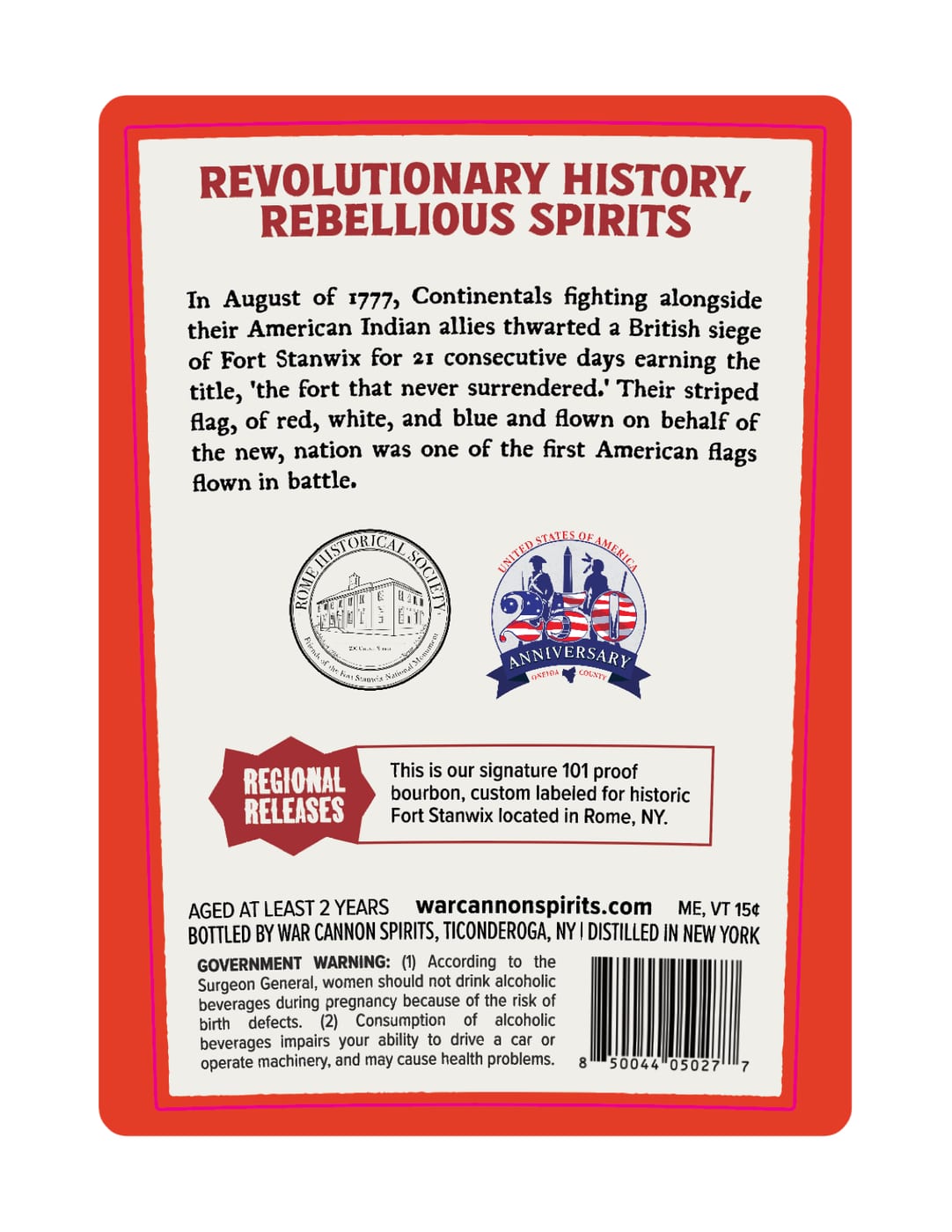War Cannon Spirits Siege Of Fort Stanwix label image 2