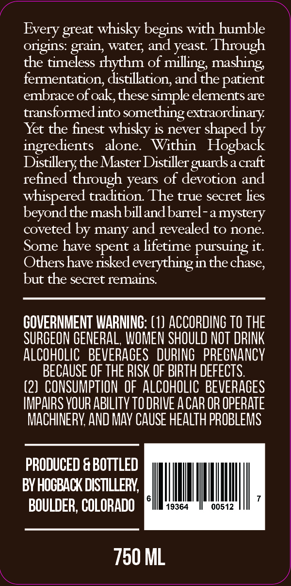 Hogback Distillery The Final Cut label image 2