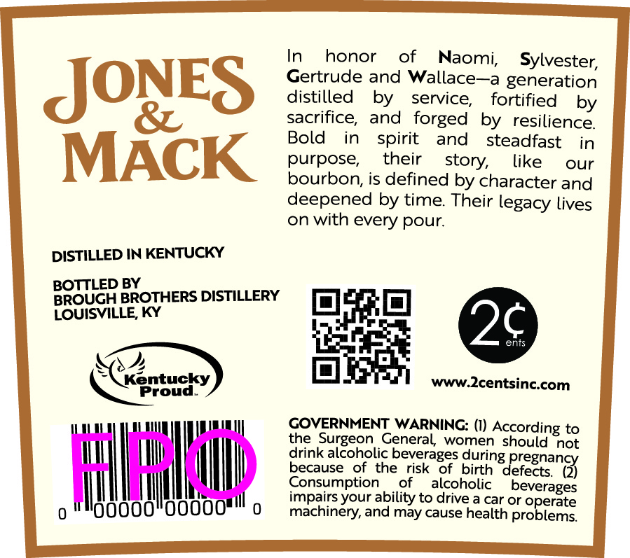 Jones & Mack Kentucky Bourbon label image 2