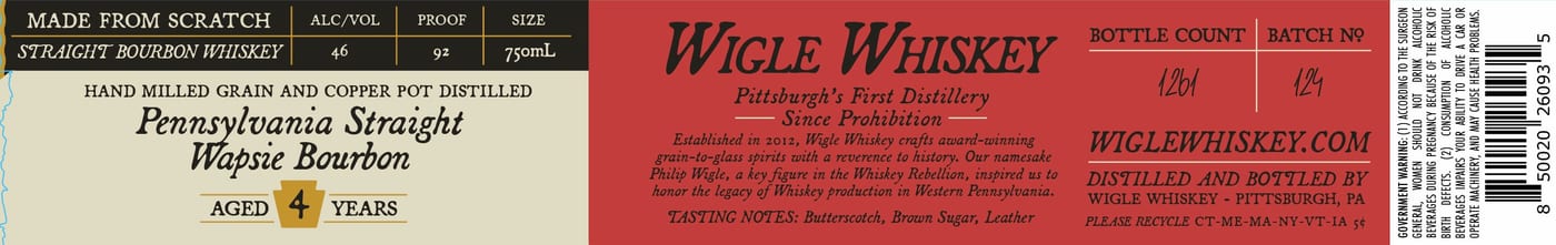 Wigle Whiskey label