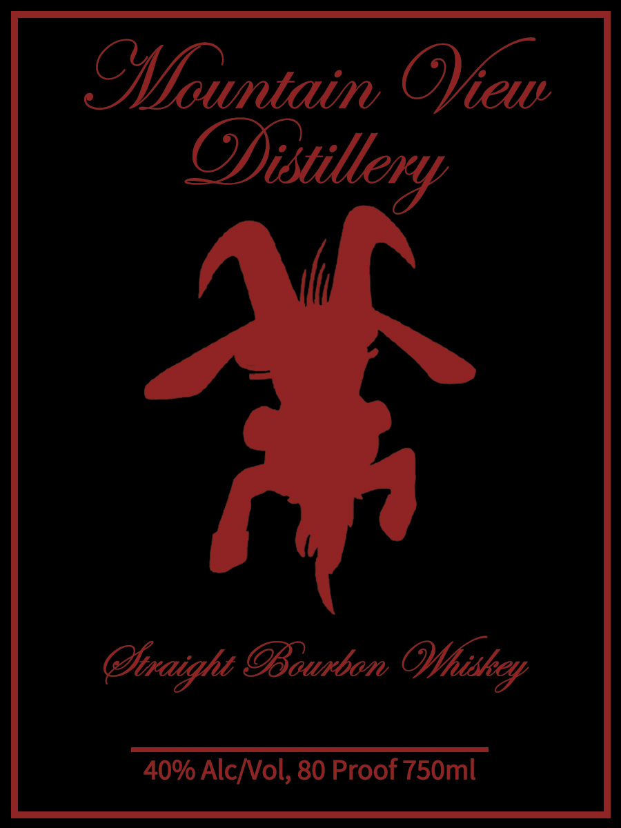 Mountain View Distillery label