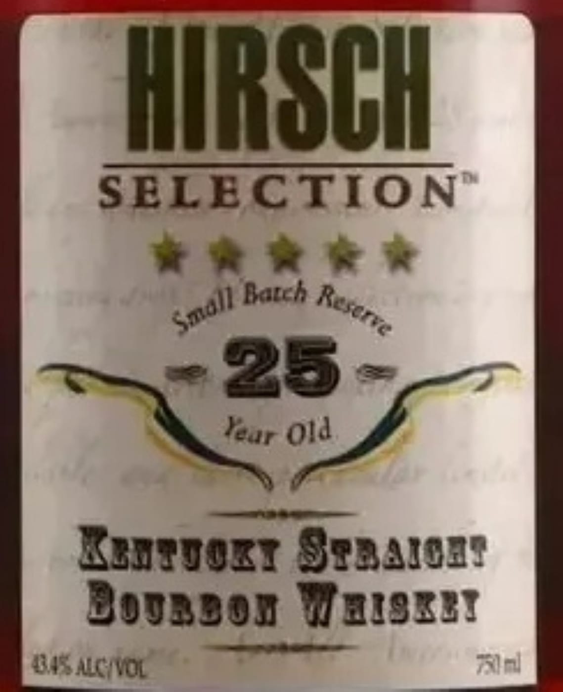 Hirsch 25 Year Old label image 2