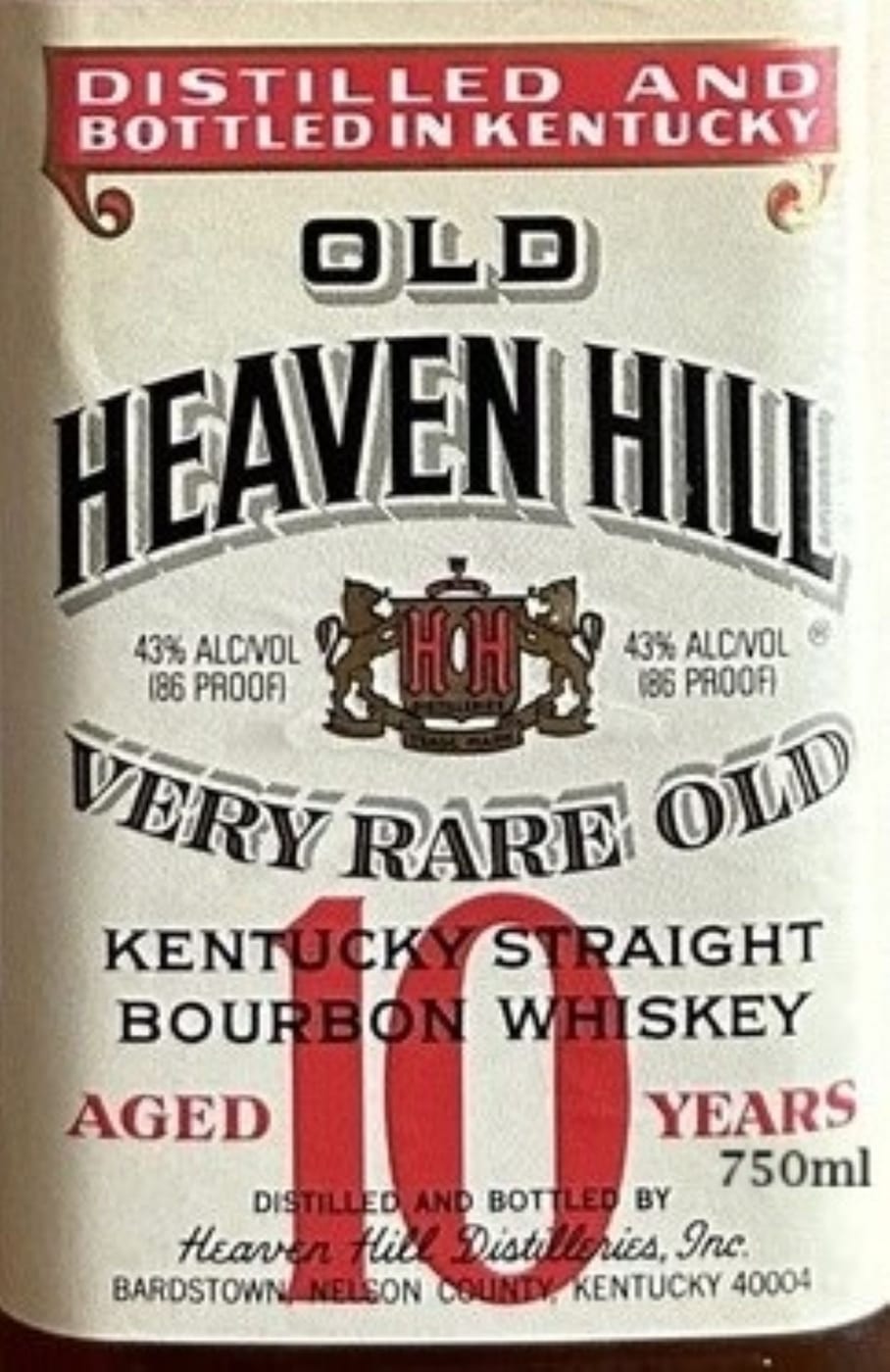 Old Heaven Hill Aged 10 Years label image 2