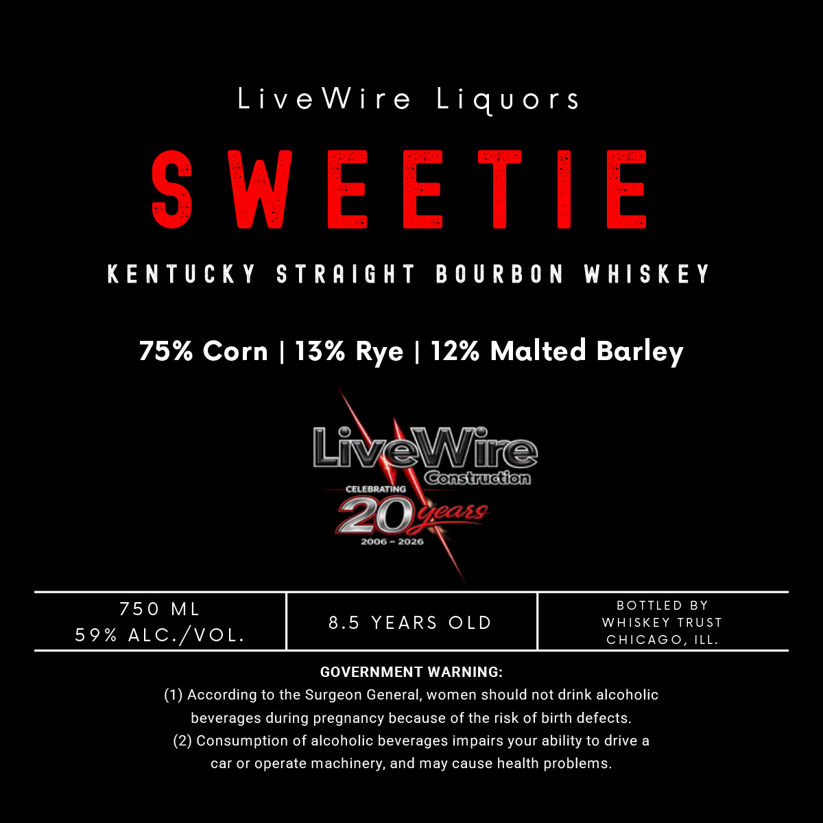 Livewire Liquors label