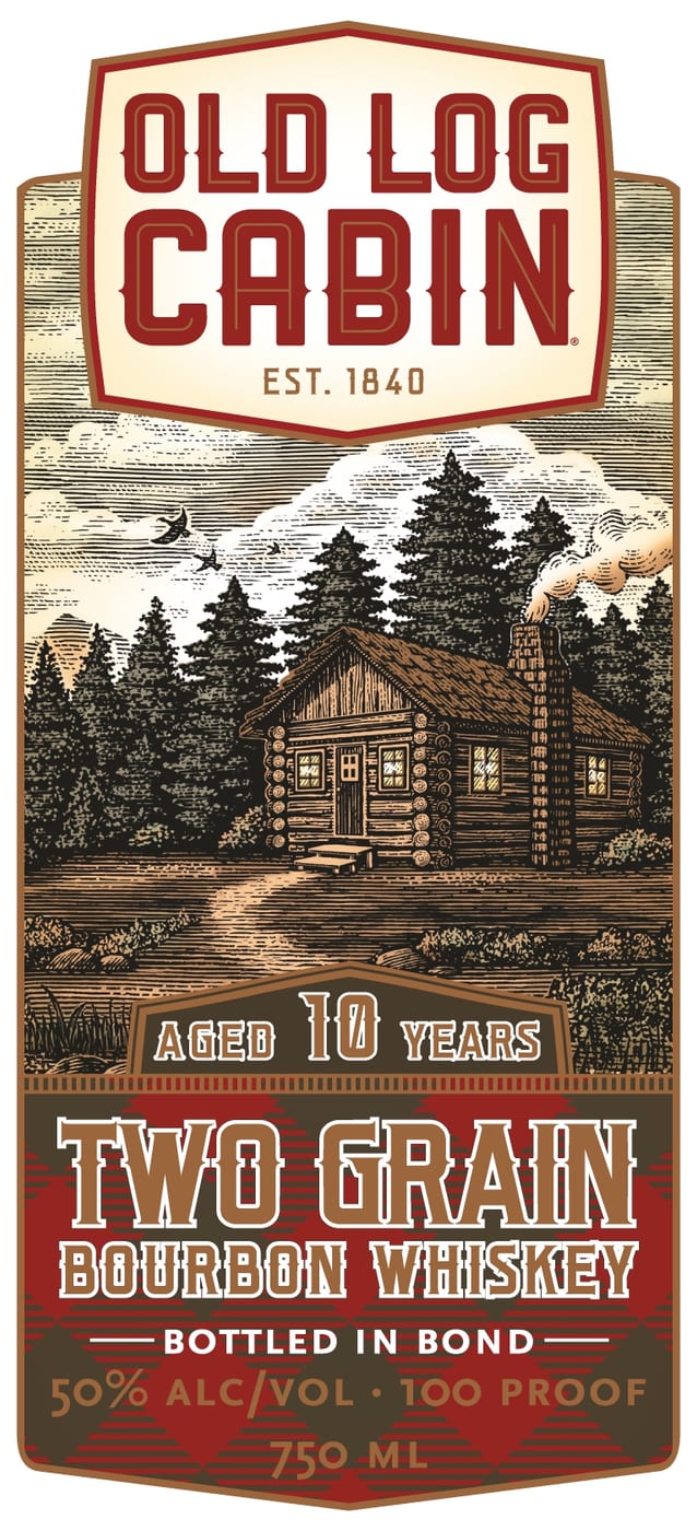 Old Log Cabin label