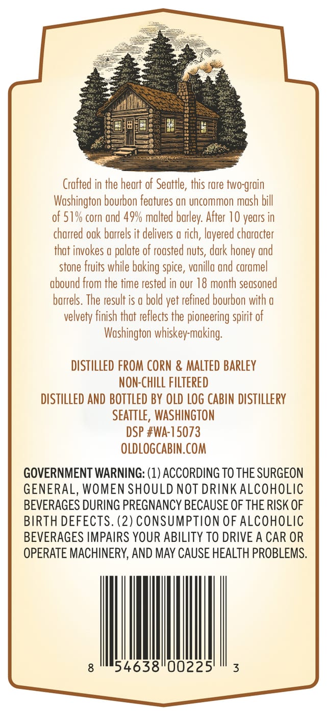Old Log Cabin label image 2