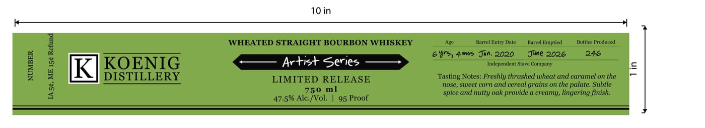 Seven Devils Artist Series Single Barrel label image 2