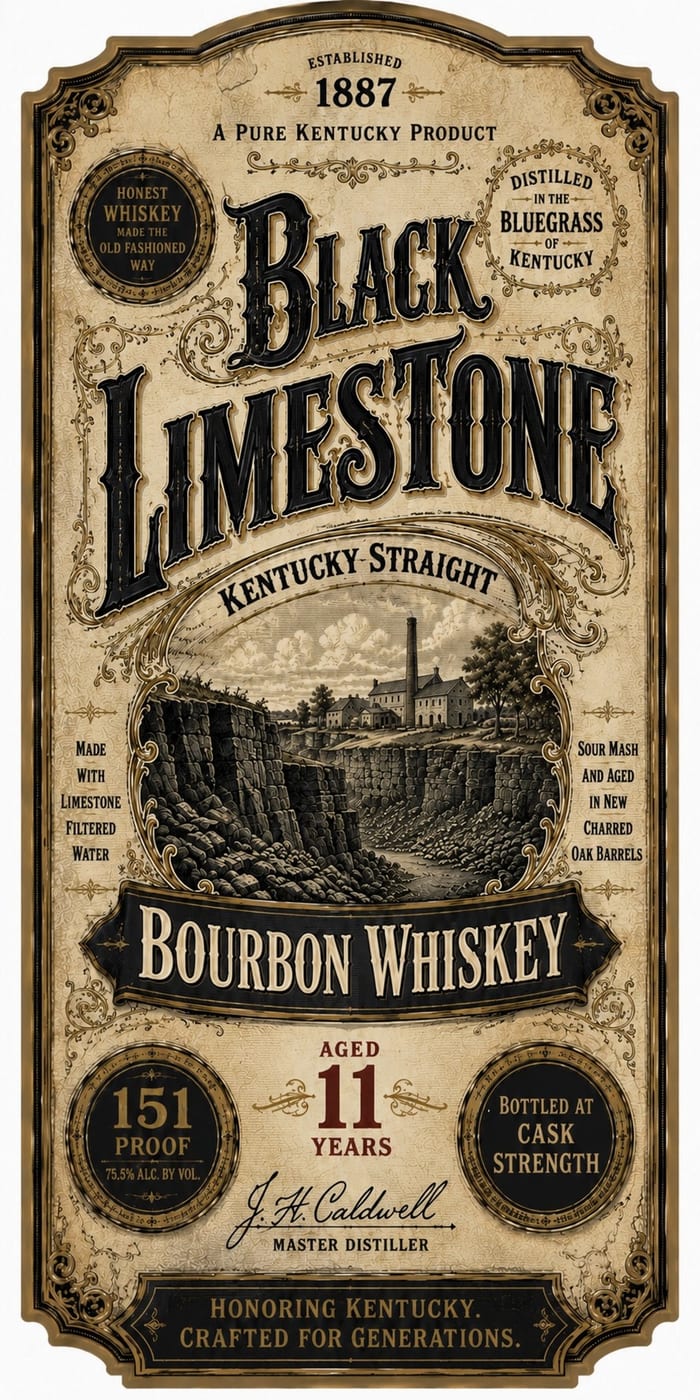 Black Limestone label