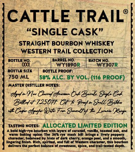 Cattle Trail label