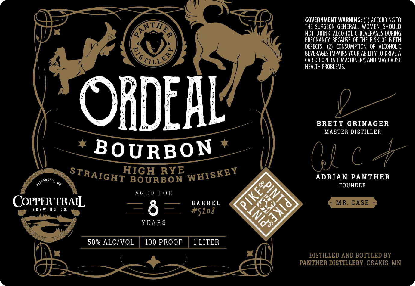 Panther Distillery label