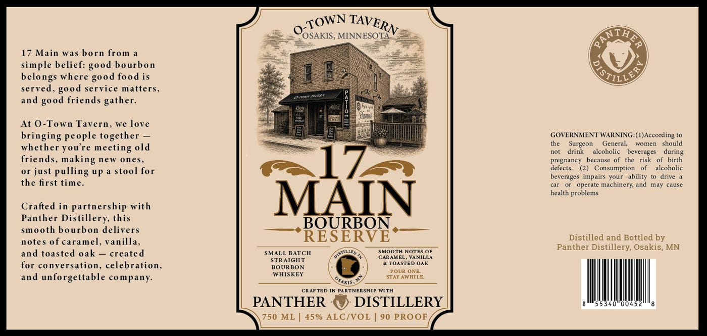 Panther Distillery label