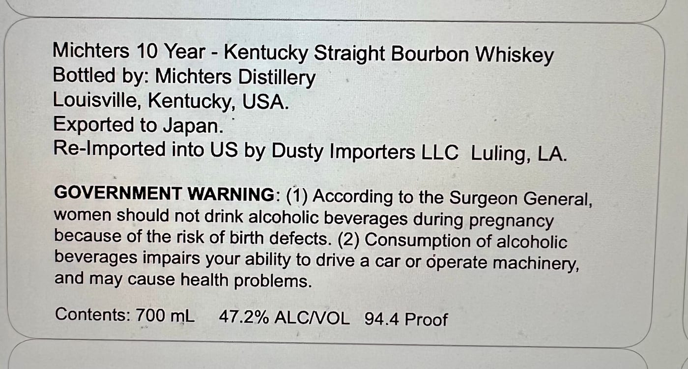Michter's label image 2