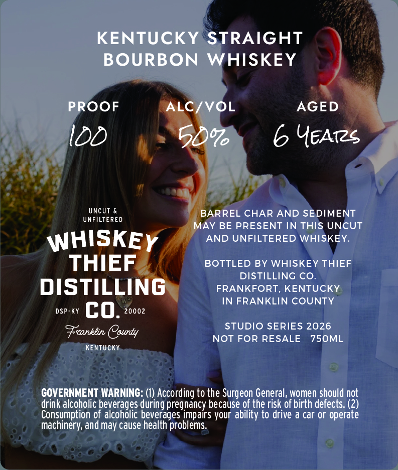 Whiskey Thief Distilling CO. Becky + Adam label image 2